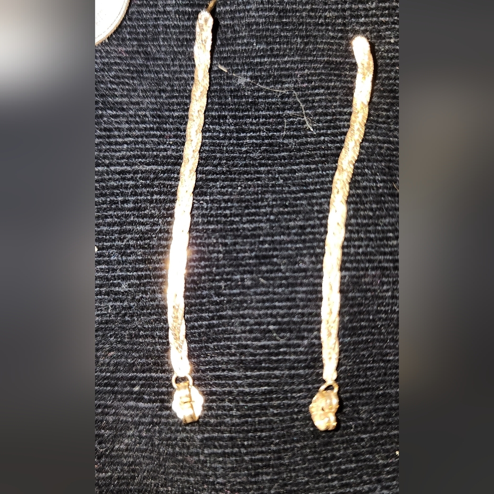 14 k Vintage Woven Braided Herringbone Drop Chain Earrings